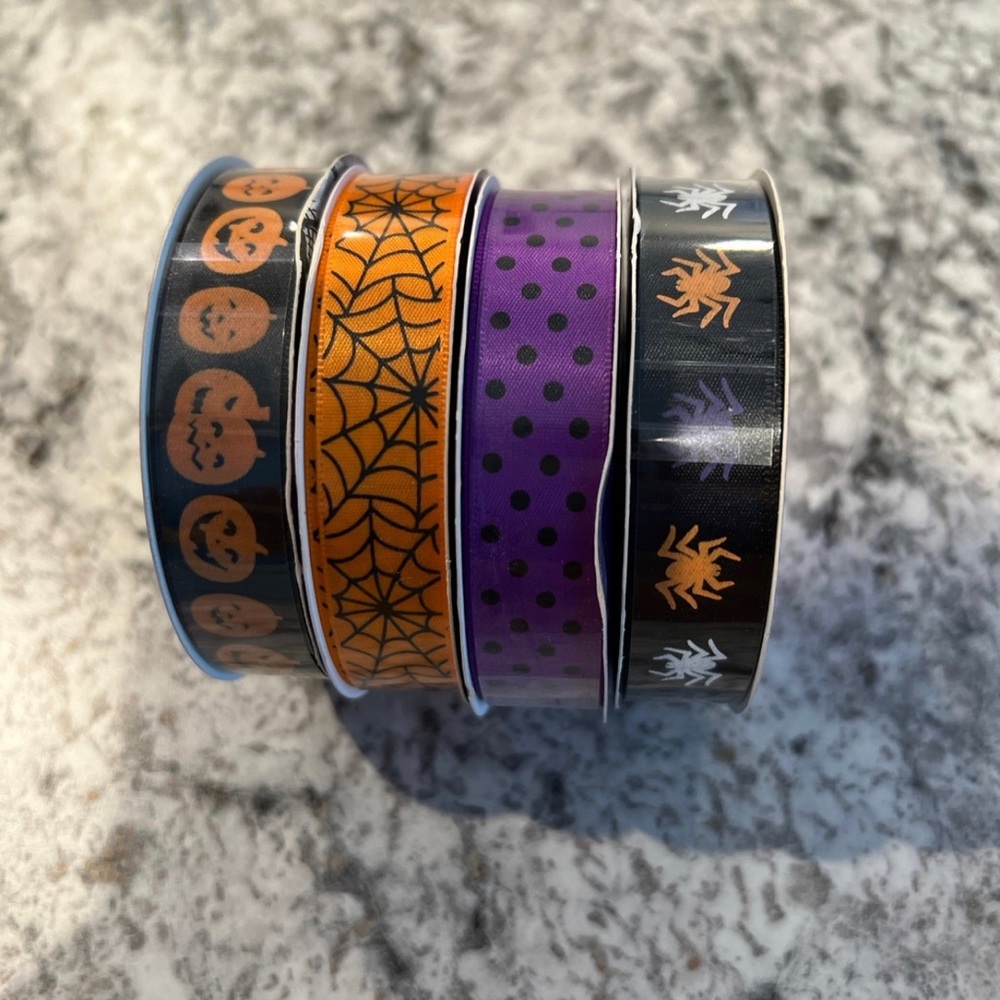 ❌SOLD❌Halloween Unwired Ribbon 4 Rolls
